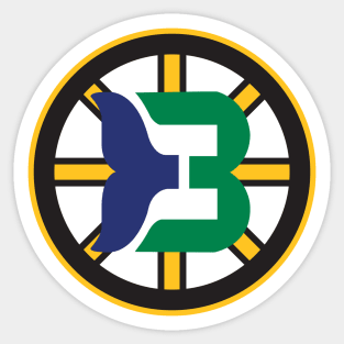 Bruins Hartford Logo Mashup Sticker